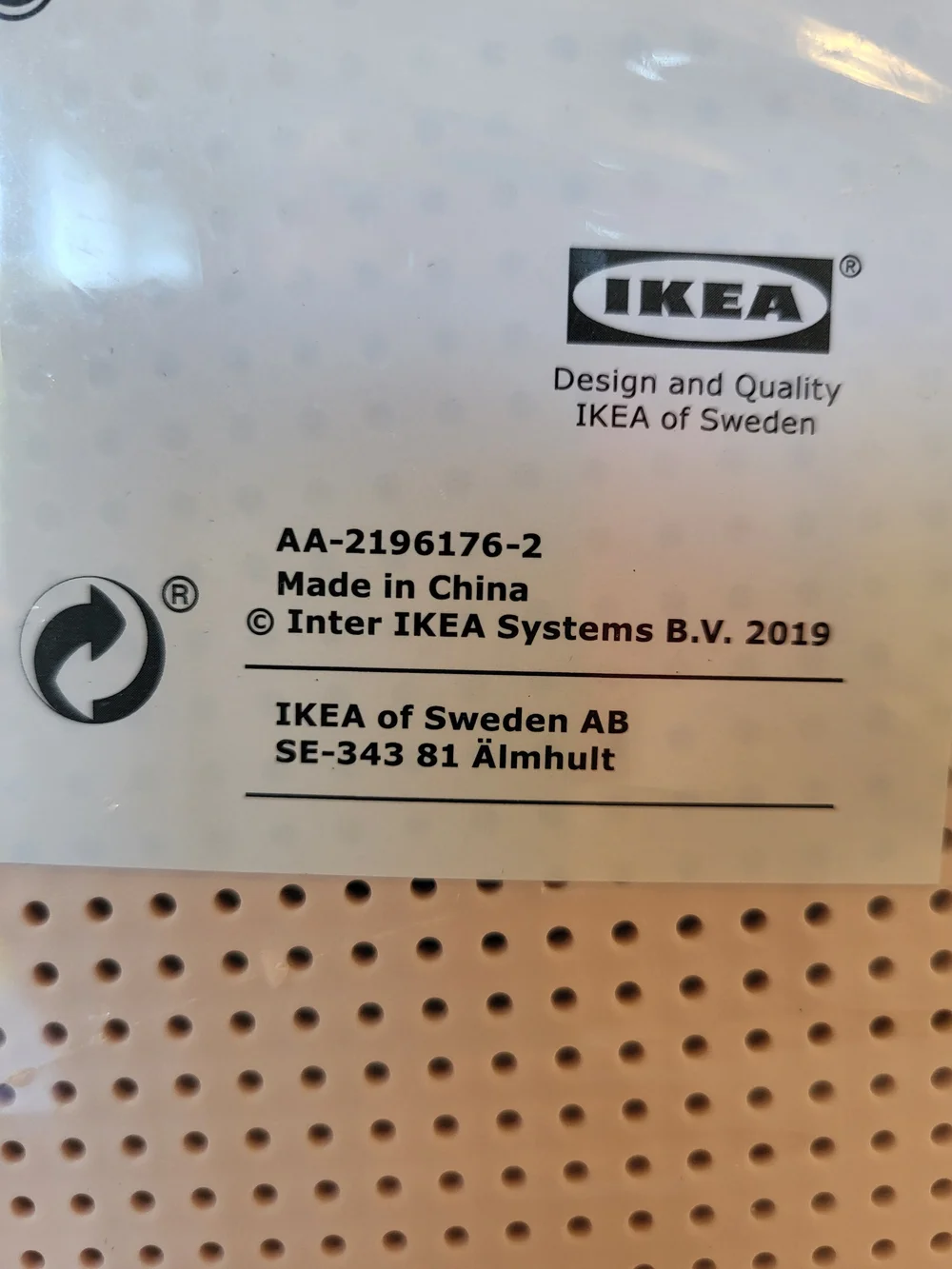 IKEA SVENSÅS Pegboard Message Board Pink(Disc) NIP
